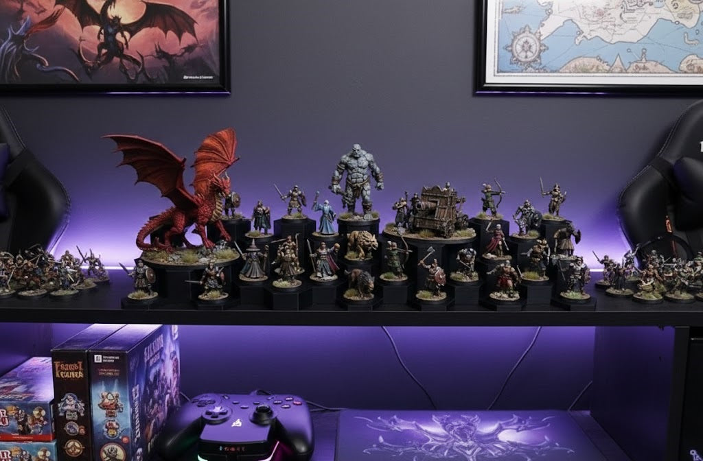 WarSplay Classic - 3-tier acrylic display riser for 32mm miniature squads