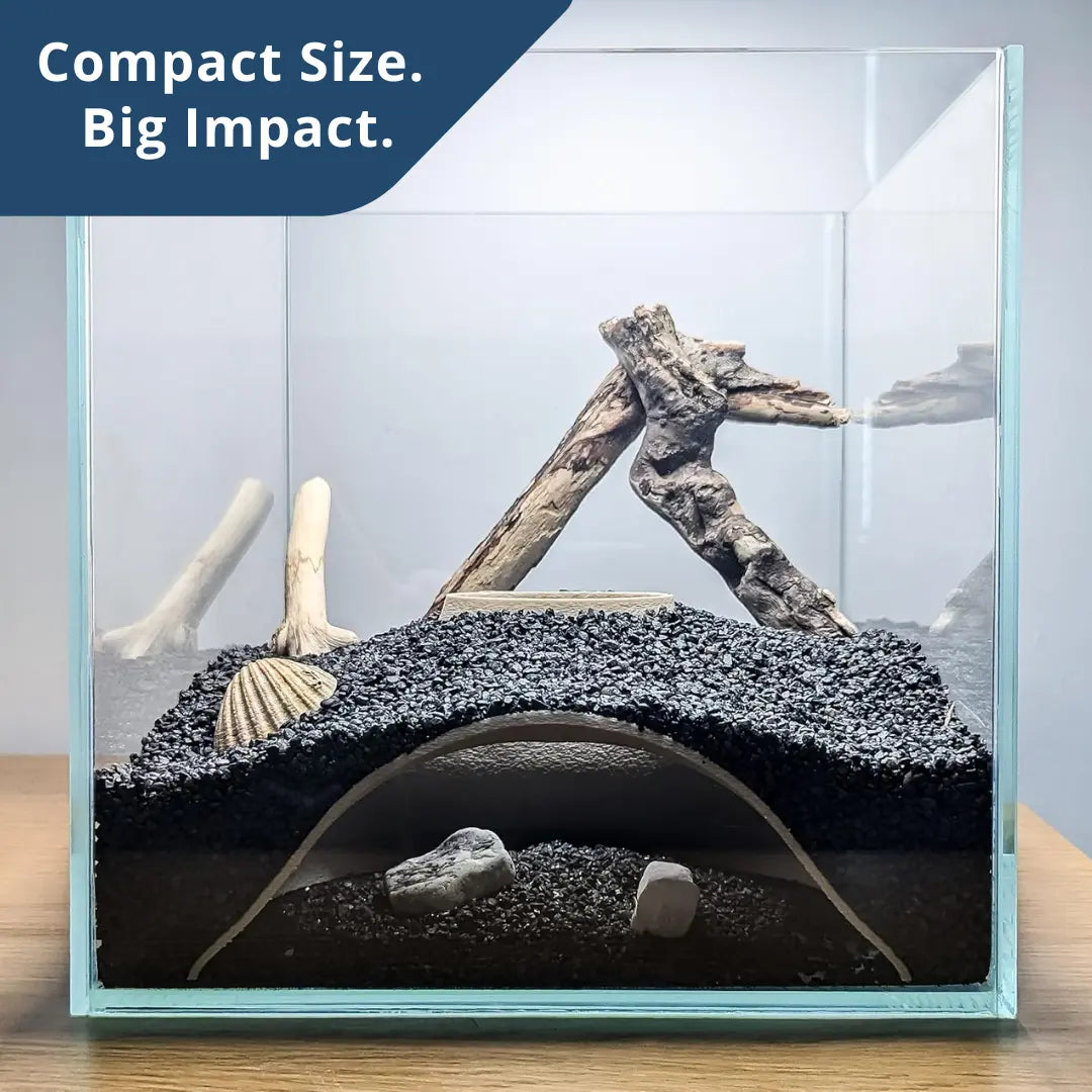 Underground Aquarium Cave Tunnel Hide – Medium & Large Sizes | Natural Fish Tank & Reptile Hideout Decoration - Blubber Cove